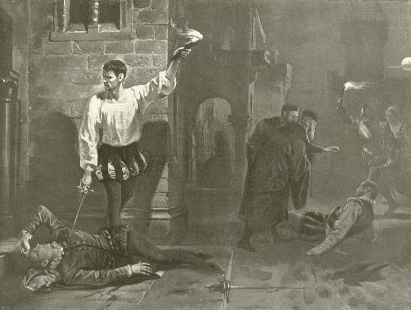Othello. V. felvonás, I. jelenet (mélynyomás) alkotó: Felix Octavius Carr Darley