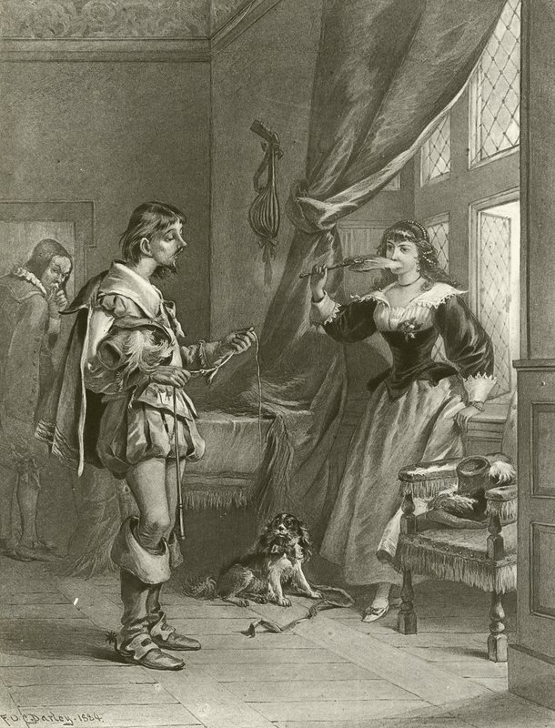Windsori víg feleségek. III. felvonás, IV. jelenet (mélynyomás) alkotó: Felix Octavius Carr Darley