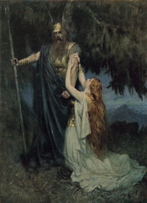 Brunnhilde a lábaihoz térdelt alkotó: Ferdinand Lecke