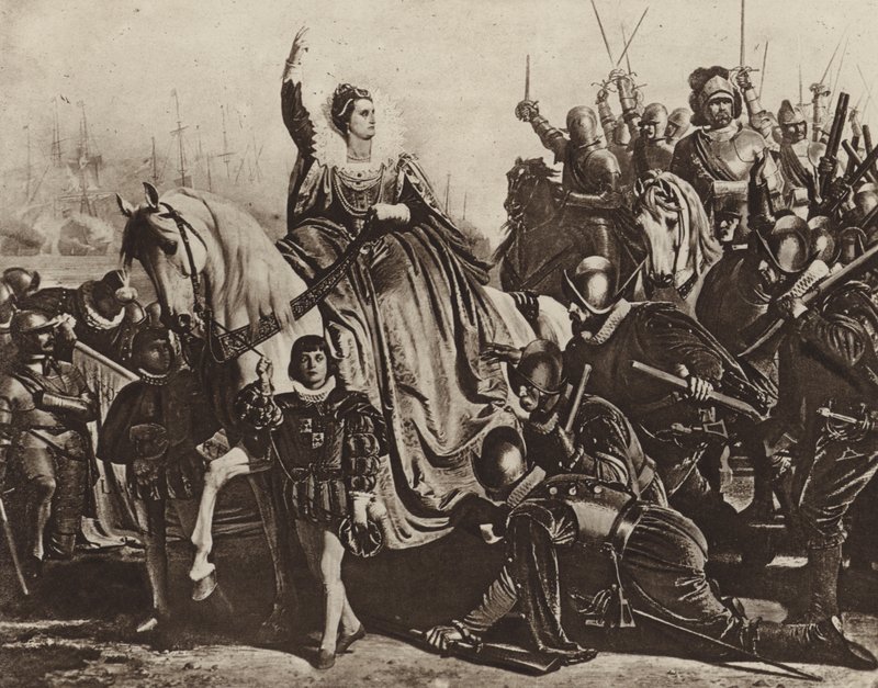 Erzsébet királynő Tilburyben (fotónyomat) alkotó: Ferdinand II Piloty