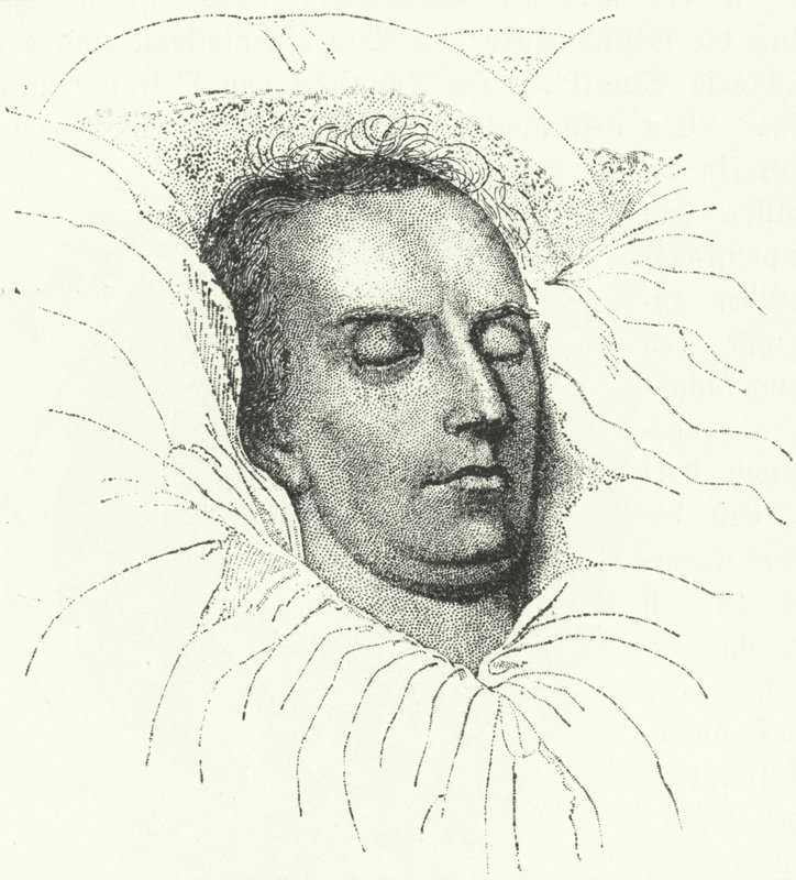 Friedrich Schiller német költő és drámaíró a halálos ágyán alkotó: Ferdinand Jagemann