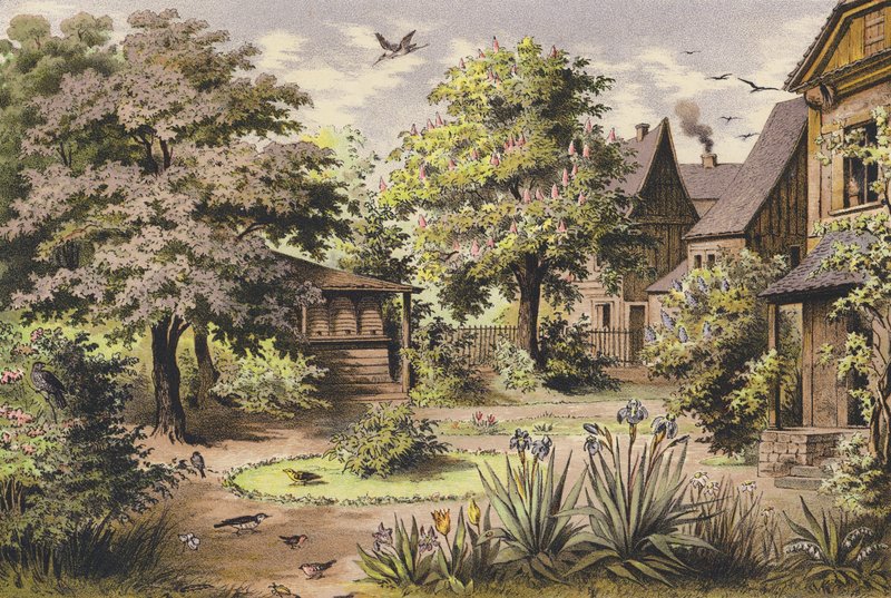 Május (színes litográfia) alkotó: Ferdinand Karl Klimsch