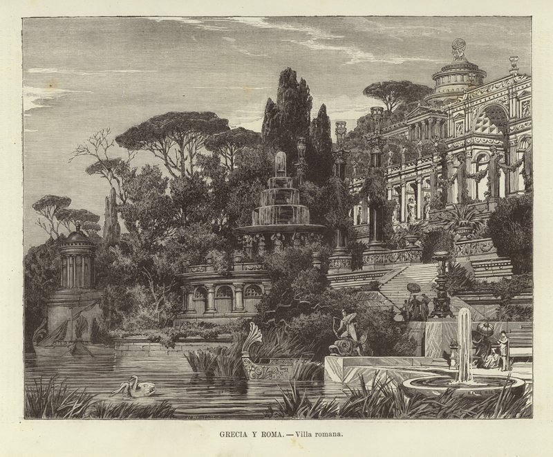 Görögország és Róma – római villa alkotó: Ferdinand Knab