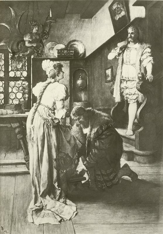 A nürnbergi mesterdalnokok, III. felvonás iv. jelenet (mélynyomás) alkotó: Ferdinand Leeke