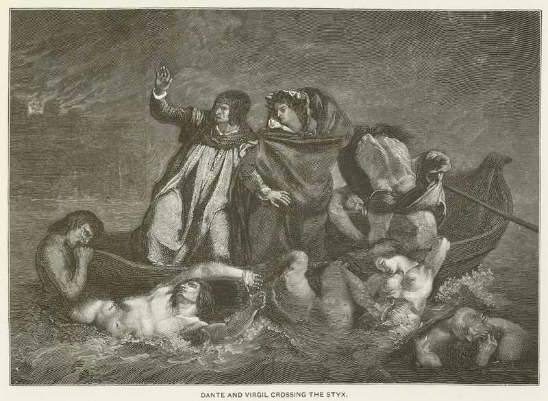 Dante és Virgil átkel a Styxen alkotó: Ferdinand Victor Eugene Delacroix