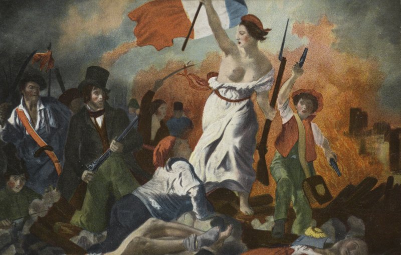 Szabadság vezeti a népet alkotó: Ferdinand Victor Eugene Delacroix