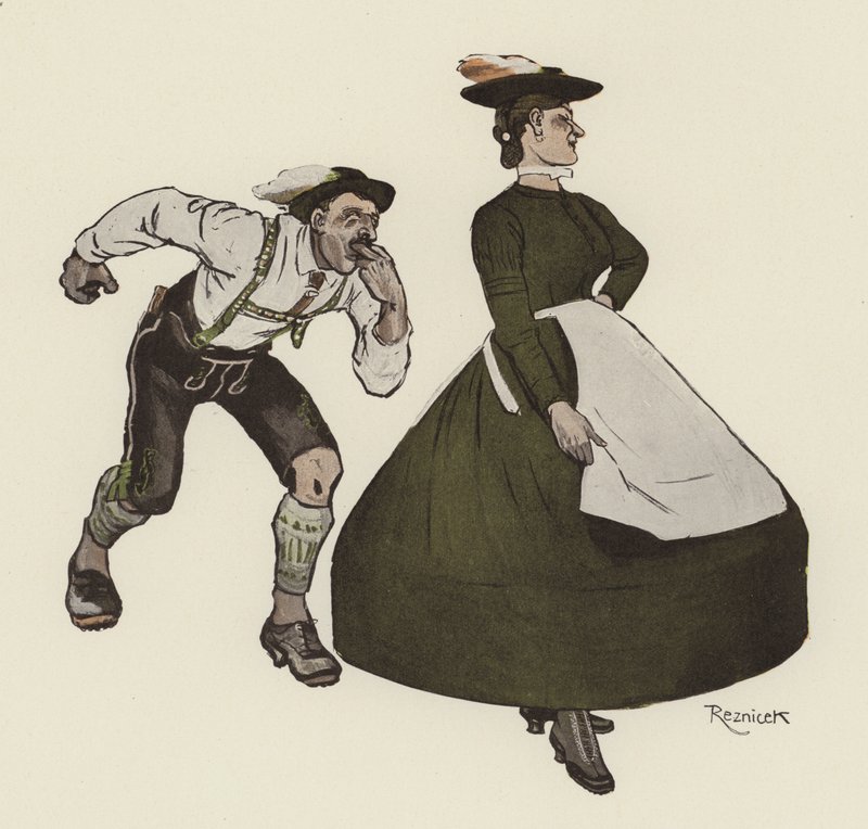 Schuhplattler alkotó: Ferdinand von Reznicek