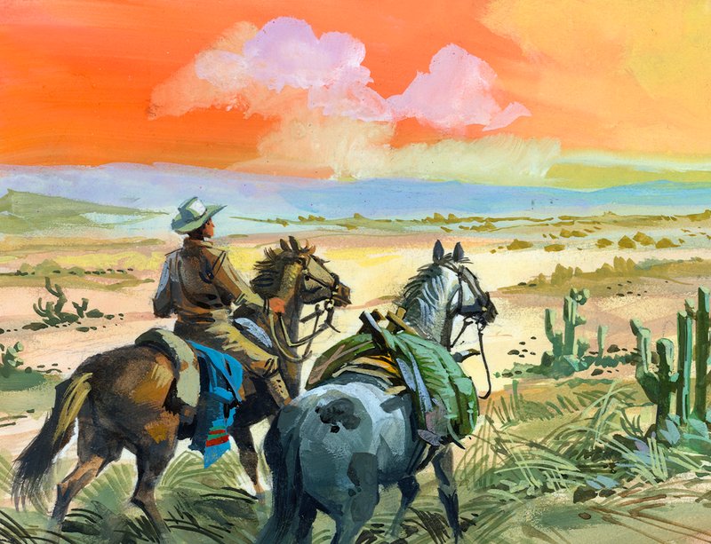 Tschiffely a Santiago de Estero sivatagi országában alkotó: Ferdinando Tacconi