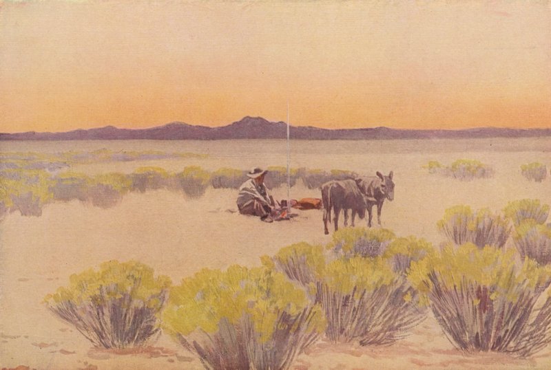 Arizona afterglow (színes litográfia) alkotó: Fernand Lungren