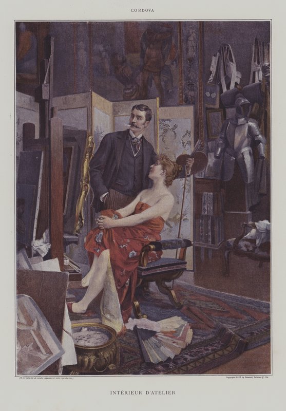 Interieur de lAtelier (a stúdió belseje) alkotó: Fernand de Cordova Pelez