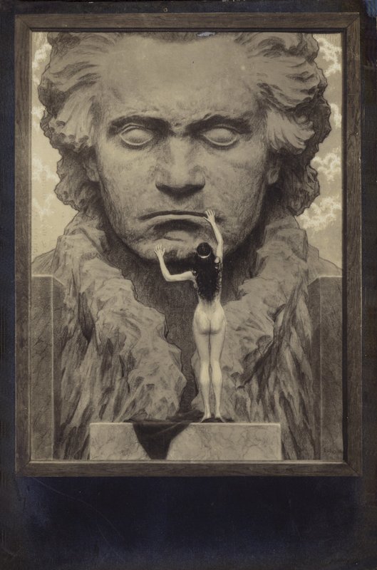 Ludwig van Beethoven német zeneszerző és zongoraművész (1770-1827) (metszet) alkotó: Fidus
