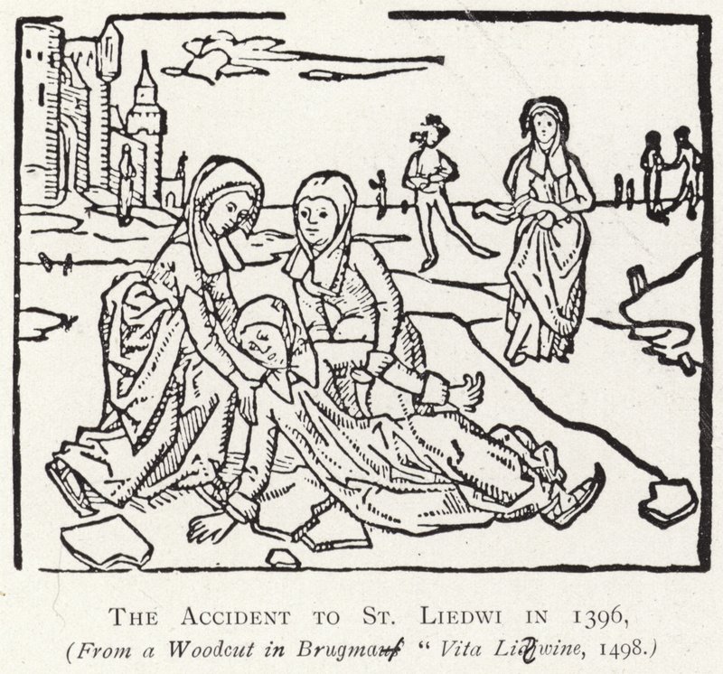 A St Liedwiben történt baleset 1396-ban alkotó: Flemish School