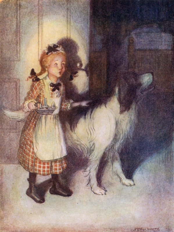 Eliza megnézi, alszanak-e a gyerekek (színes lithó) alkotó: Flora White