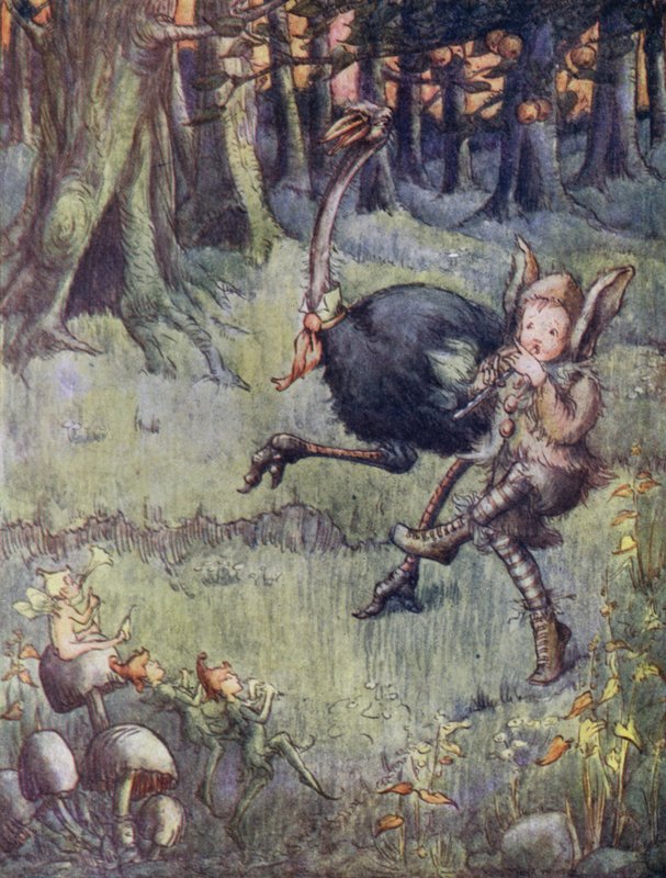 Strucc, akit Tootles sétálni vinne (színes litográfia) alkotó: Flora White