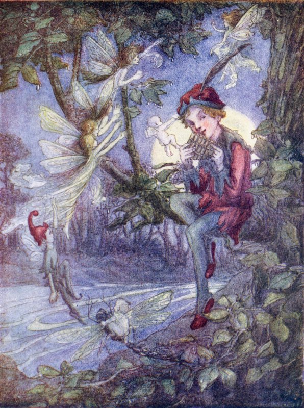 Pán Péter (színes litográfia) alkotó: Flora White