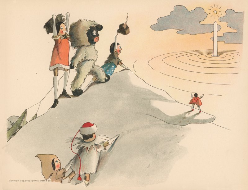Illusztráció a The Golliwoggs Polar Adventures-hez alkotó: Florence K. Upton