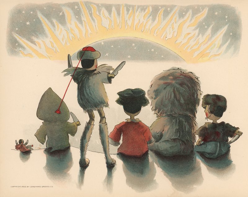 Illusztráció a The Golliwoggs Polar Adventures-hez alkotó: Florence K. Upton