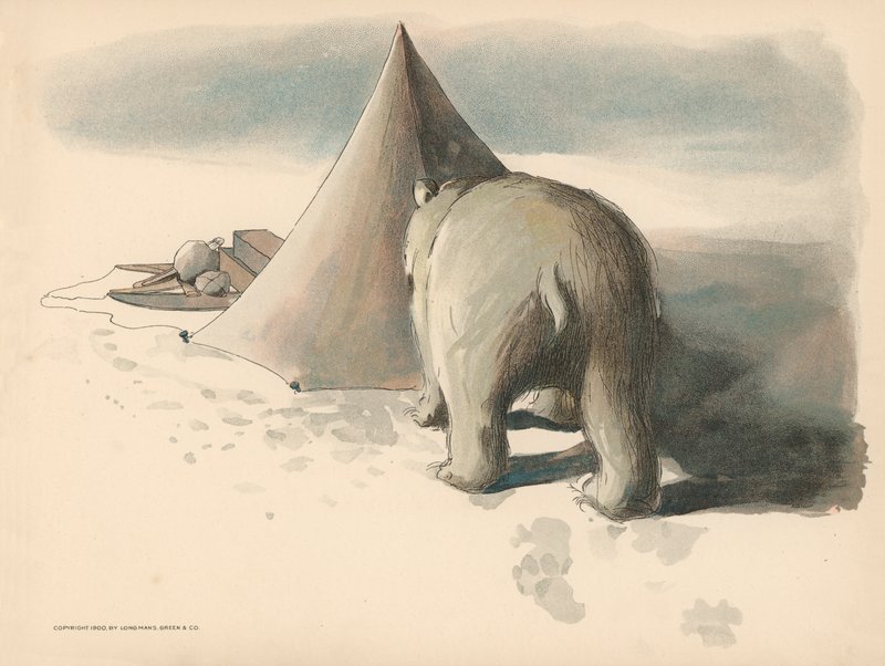 Illusztráció a The Golliwoggs Polar Adventures-hez alkotó: Florence K. Upton
