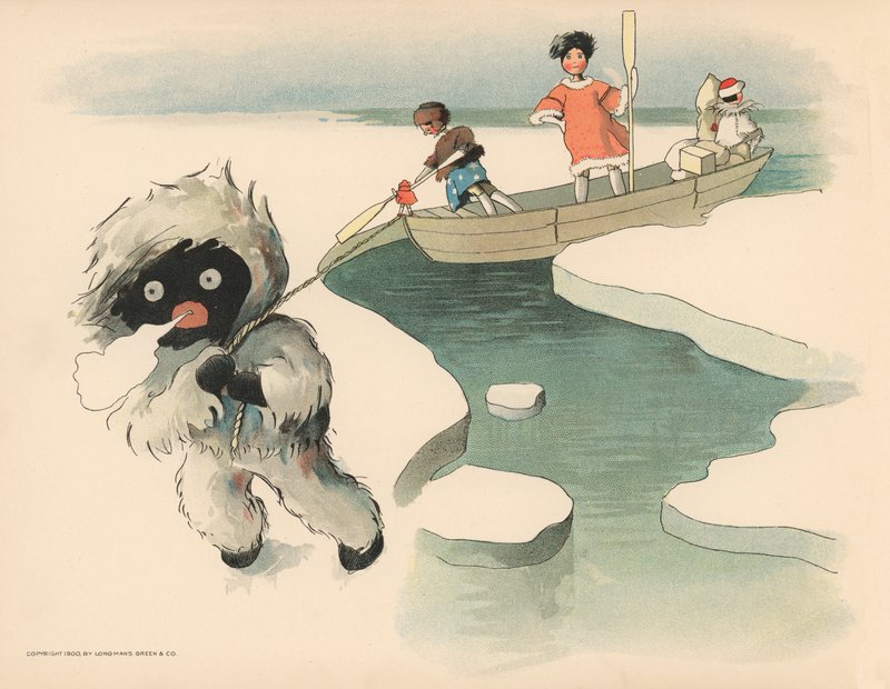 Illusztráció a The Golliwoggs Polar Adventures-hez alkotó: Florence K. Upton