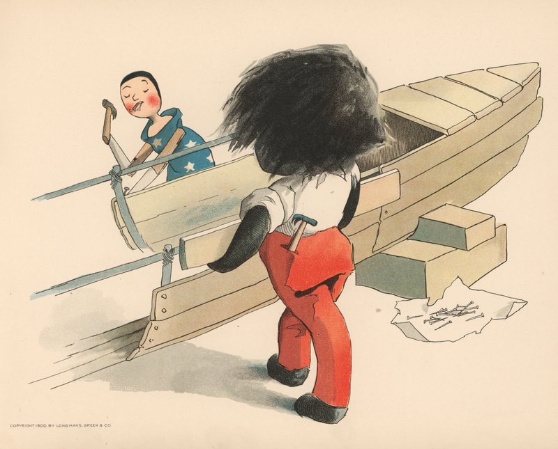 Illusztráció a The Golliwoggs Polar Adventures-hez alkotó: Florence K. Upton