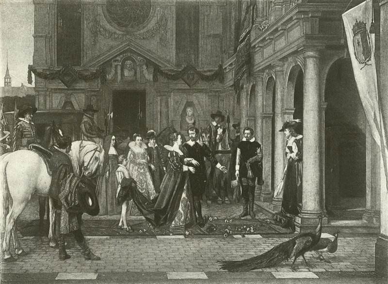 Marie de Medici Rubens házában (mélynyomás) alkotó: Florent Willems