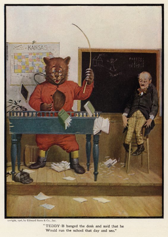 Teddy – B verte az asztalt, és azt mondta, hogy aznap ő vezeti az iskolát, és meglátjuk alkotó: Floyd V. Campbell