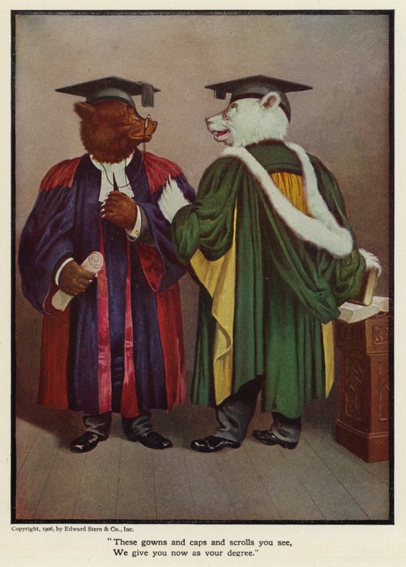 Ezeket a köpenyeket, sapkákat és tekercseket, látod, most adjuk neked diplomaként alkotó: Floyd V. Campbell