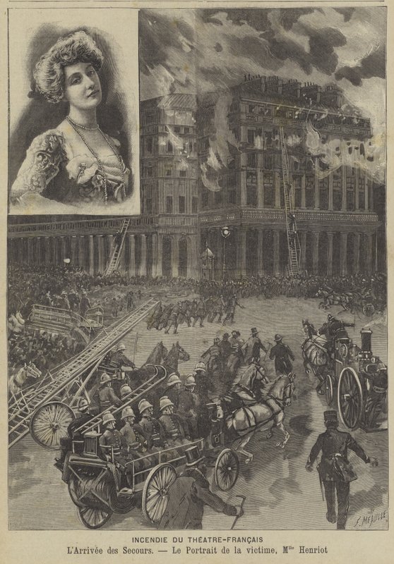 Tűz a Theatre-Francais-ban, Párizs alkotó: Fortune Louis Meaulle