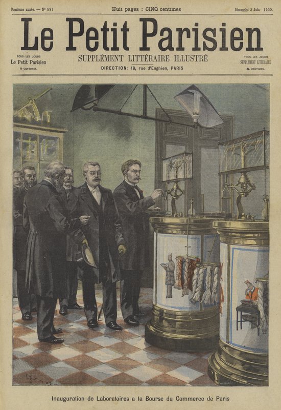 Laboratóriumok felavatása a párizsi árutőzsdén alkotó: Fortune Louis Meaulle