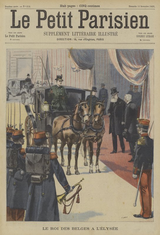 Lipót, a belgák királya a párizsi Elysee-palotában alkotó: Fortune Louis Meaulle