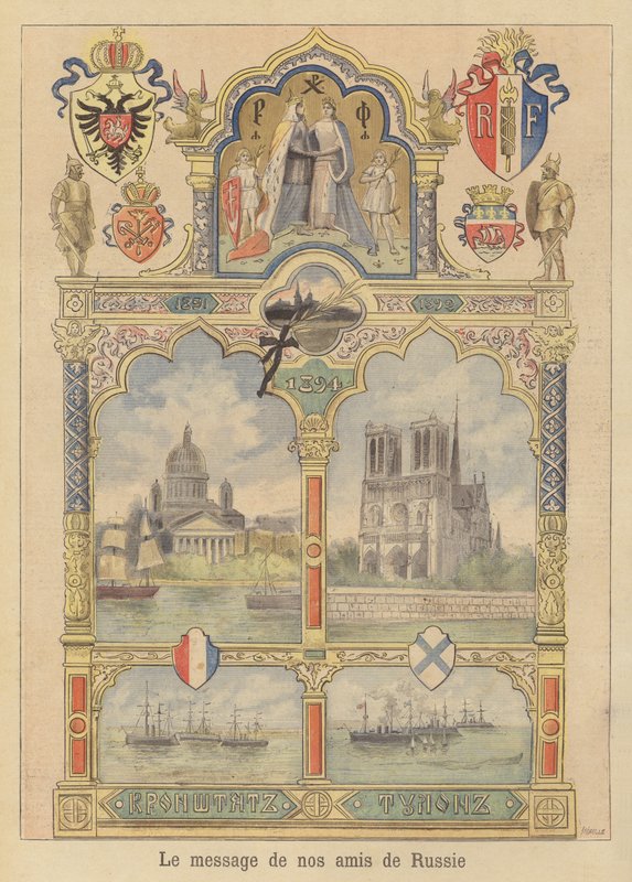 Jóindulat üzenete Szentpétervár városától Franciaország felé alkotó: Fortune Louis Meaulle