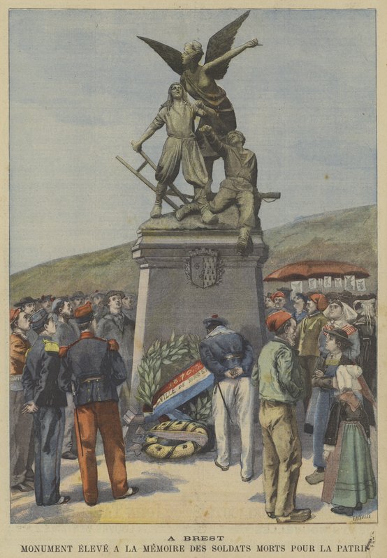 Emlékművet állítottak Brestben a nemzetért életüket adó francia katonák emlékére alkotó: Fortune Louis Meaulle