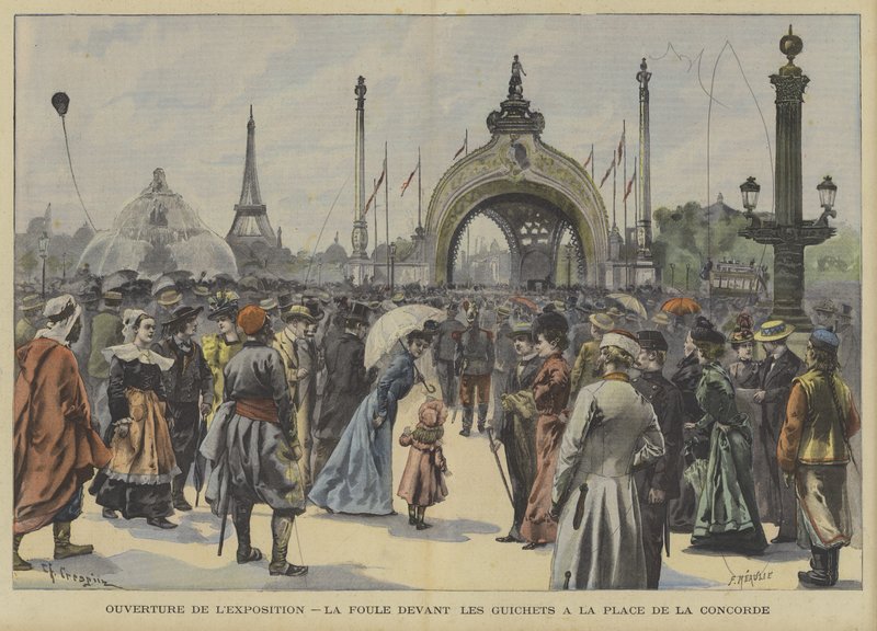 Az 1900-as Universelle kiállítás megnyitója Párizsban alkotó: Fortune Louis Meaulle