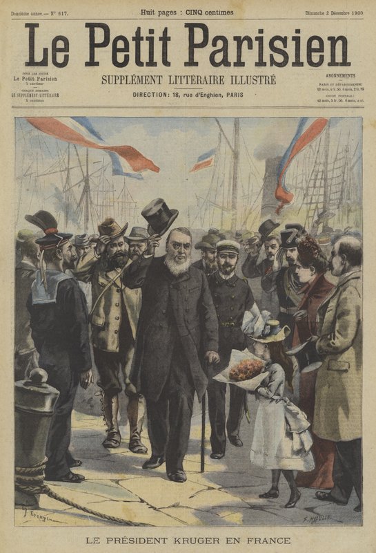 Paul Kruger, a Transvaal korábbi elnöke Franciaországba érkezik alkotó: Fortune Louis Meaulle