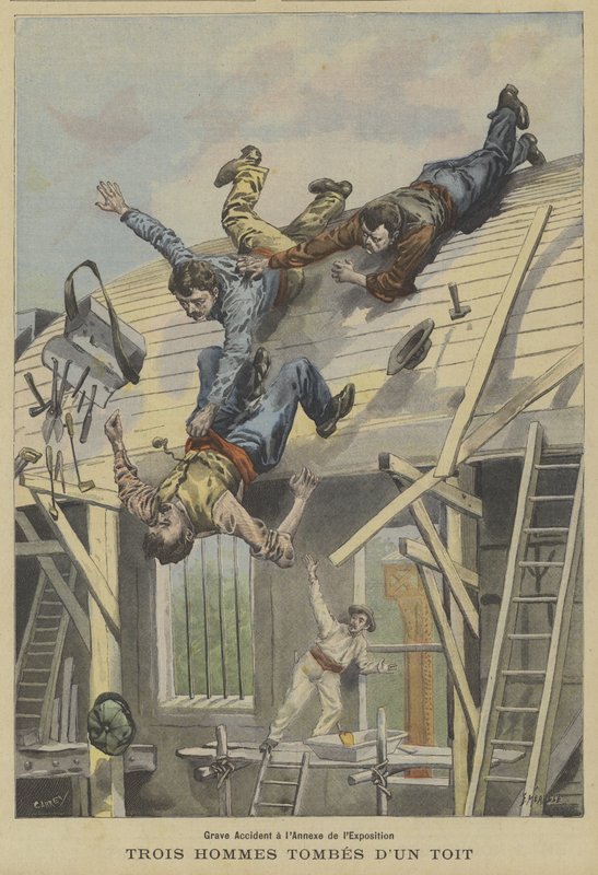 Súlyos baleset az 1900-as párizsi Exposition Universelle helyszínén alkotó: Fortune Louis Meaulle