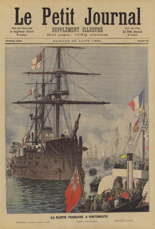 A francia flotta Portsmouthban alkotó: Fortune Louis Meaulle