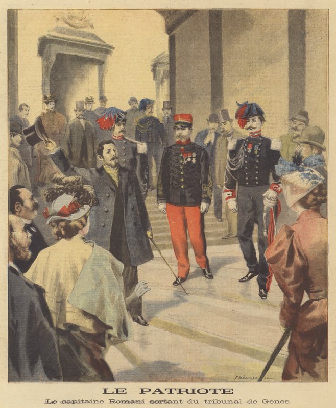 A hazafi. Romani kapitány elhagyja a perét Genovában alkotó: Fortune Louis Meaulle