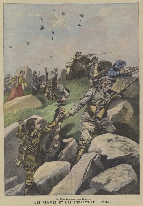 A búrok hazaszeretete: nők és gyerekek segítik a frontot alkotó: Fortune Louis Meaulle