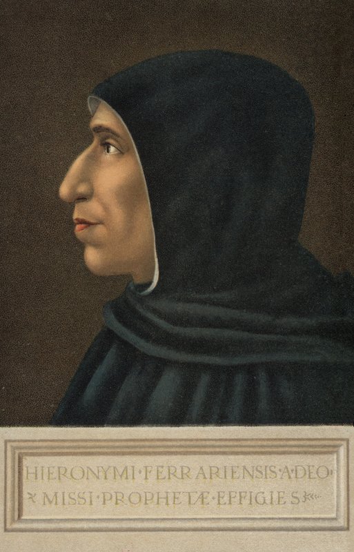Girolamo Savonarola (színes litó) alkotó: Fra  Bartolomeo