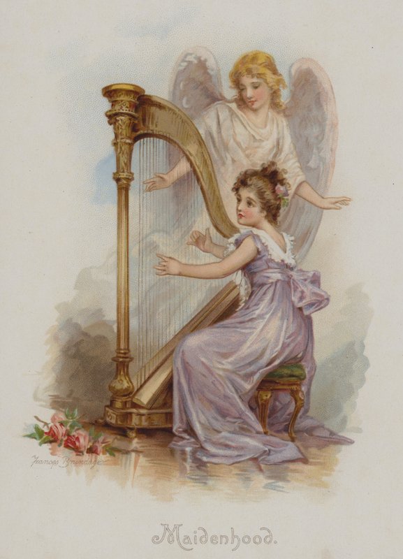Leánykor (chromolitho) alkotó: Frances Brundage
