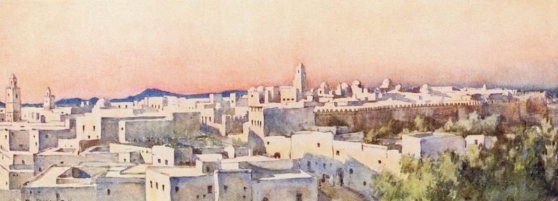 Este, Kairouan (színes litográfia) alkotó: Frances Nesbitt