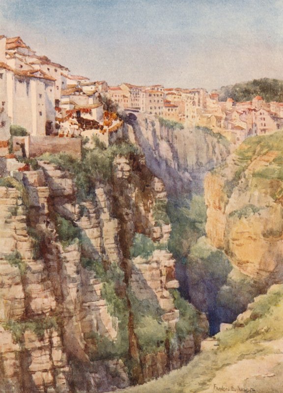 A Roumel-szurdok, Constantine (színes litográfia) alkotó: Frances Nesbitt