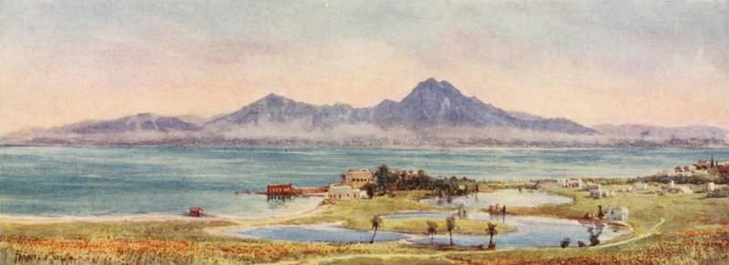 Karthágó ókori kikötői (színes litográfia) alkotó: Frances Nesbitt