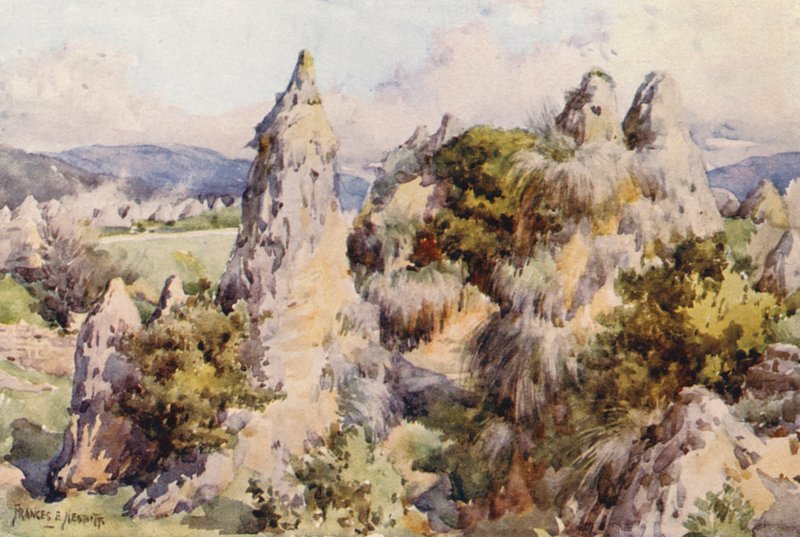 Az arab esküvő, Hammam Meskoutine (színes litográfia) alkotó: Frances Nesbitt