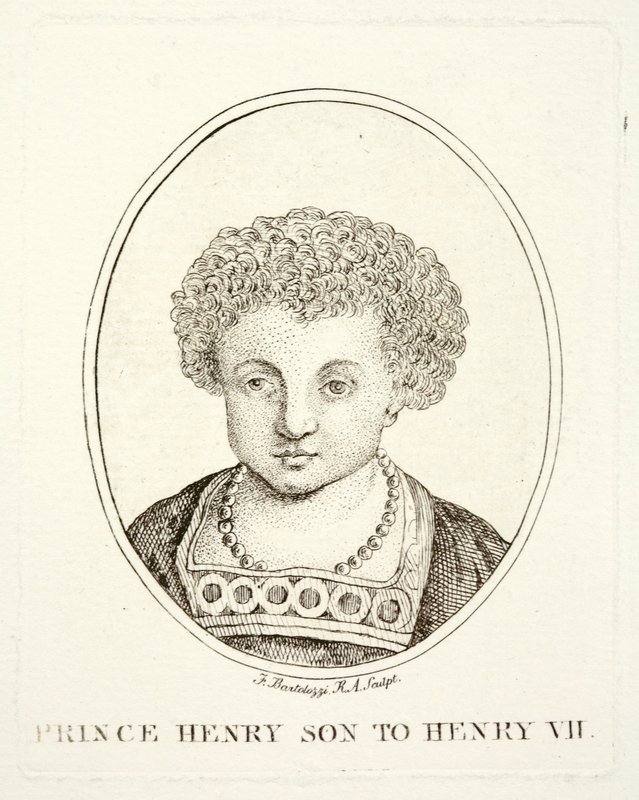 Henrik herceg, a leendő VIII. Henrik király, VII. Henrik és Yorki Erzsébet fia (metszet) alkotó: Francesco (after) Bartolozzi