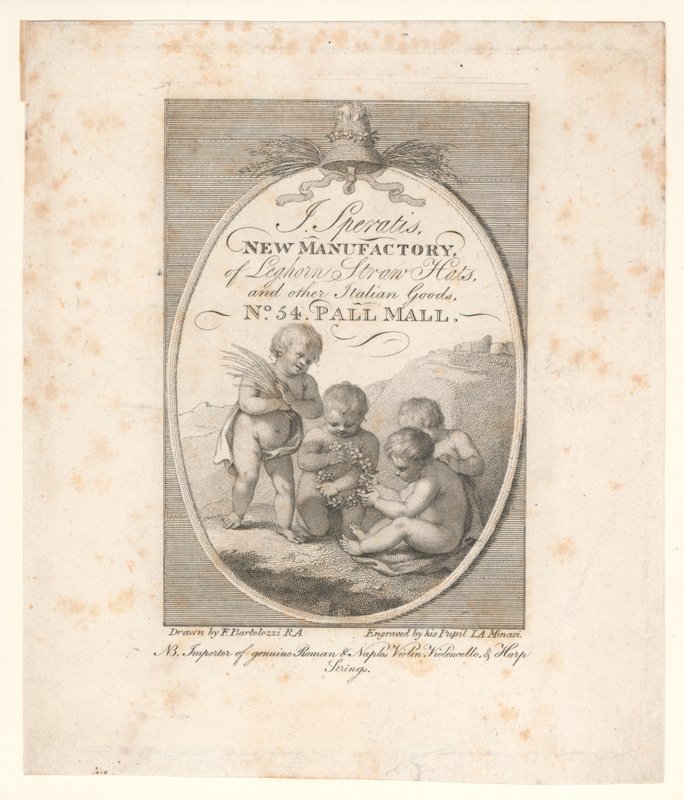 Kereskedelmi kártya alkotó: Francesco Bartolozzi