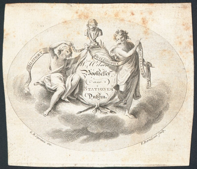 Kereskedelmi kártya, William Wilson alkotó: Francesco Bartolozzi