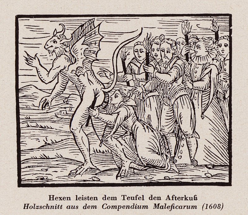 Boszorkányok csókolgatják az ördög ánuszát alkotó: Francesco Maria Guazzo