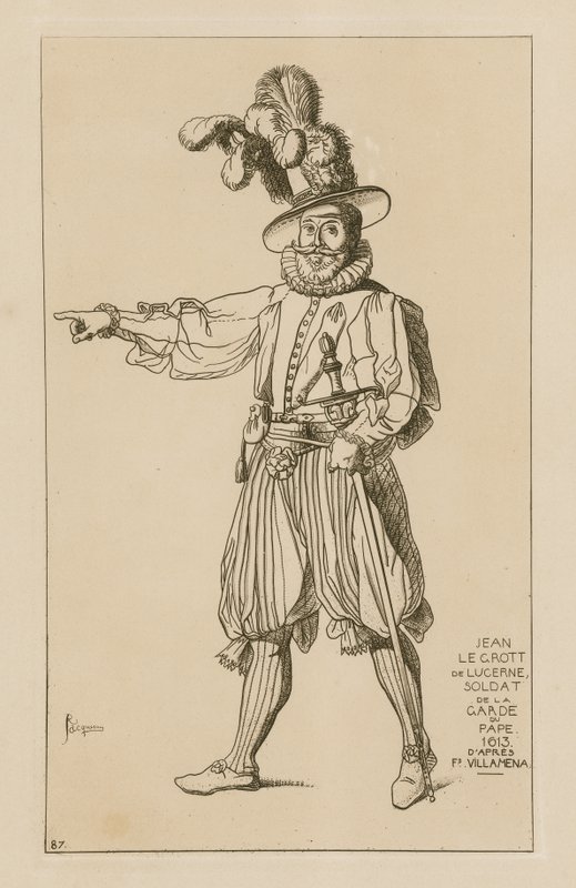 Luzerni Jean le Grott, a pápa gárdája, 1613 alkotó: Francesco Villamena