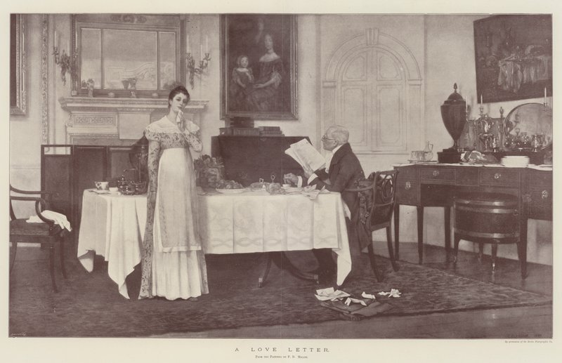 Egy szerelmes levél alkotó: Francis Davis Millet
